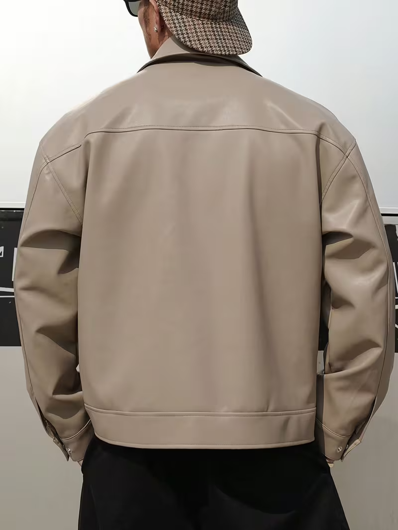 Men's Faux-Leather Jacket