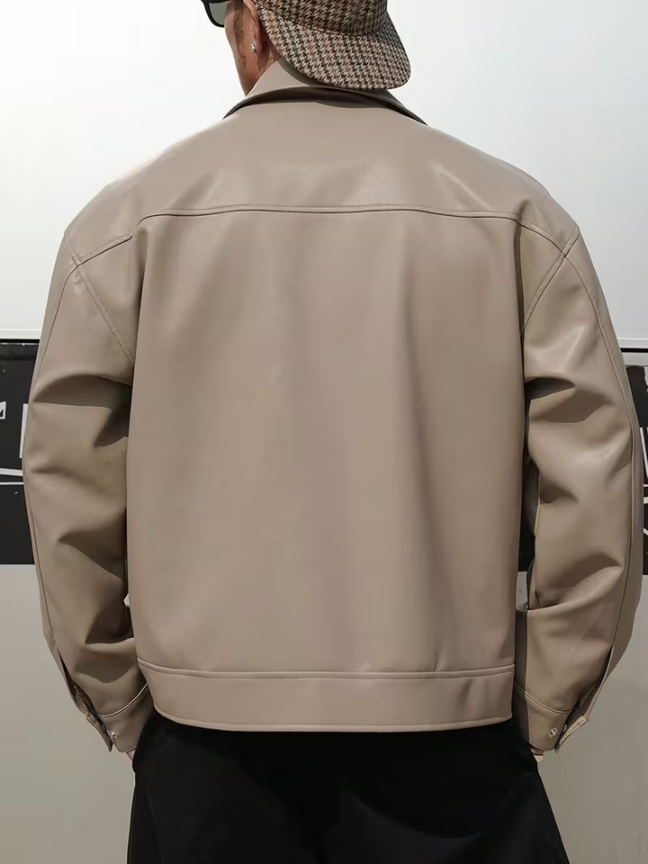 Men's Faux-Leather Jacket