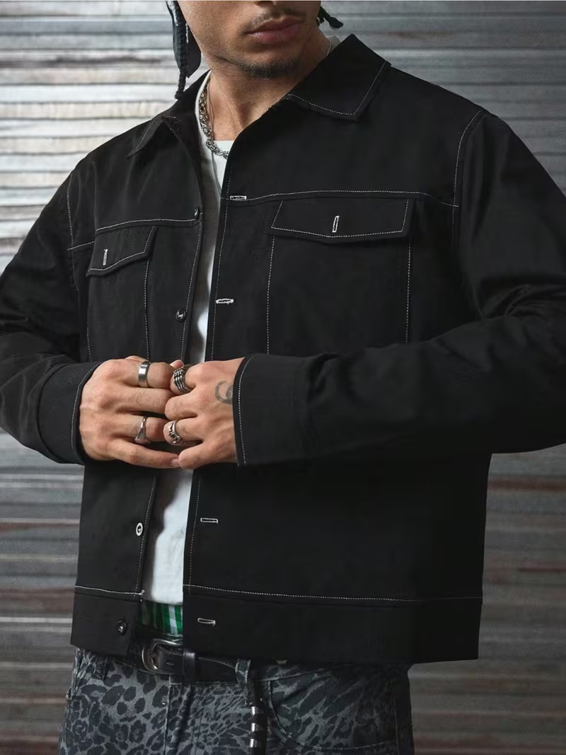 Men's Snap-Button Jacket