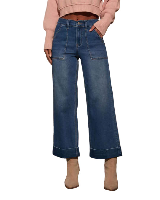 Women's High-Rise Wide-Leg Denim Jeans