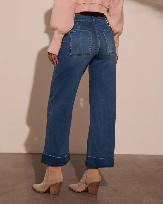 Women's High-Rise Wide-Leg Denim Jeans
